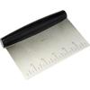 imageAmazon Basics MultiPurpose Stainless Steel ScraperChopper with Contoured Grip 6quot Black Silver