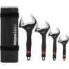 imageAmazon Basics Plumbing Adjustable Wrench with Soft Grip Wide Mouth 634 x 283 x 059 inches LxWxHBlack