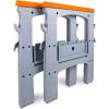 imageAmazon Basics Rectangular Folding Sawhorse  Set of 2 900 Pound Capacity Orange and Grey