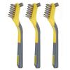 imageAmazon Basics Stainless Steel Mini Brushes Soft Grip 3Pack GreyYellow