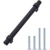 imageAmazon Basics Straight Bar Cabinet Handle 663inch Length 5inch Hole Center Flat Black 10PackFlat Black