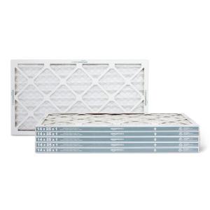 imageAmazon Basics 14x20x1 Air Filter 6 Pack MERV 8 AC Furnace Filters Actual Size 1375quot x 1975quot x 075quot14x25x1