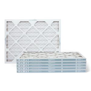 imageAmazon Basics 14x20x1 Air Filter 6 Pack MERV 8 AC Furnace Filters Actual Size 1375quot x 1975quot x 075quot16x20x1