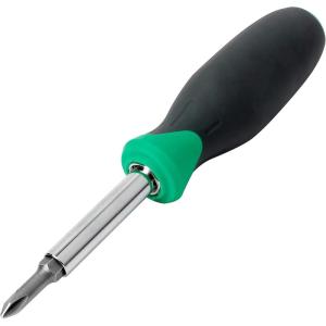 imageAmazon Basics 6in1 MultiBit ScrewdriverNut Driver MulticolorSilver Northern Glow Green GreyPreviously Denali brand