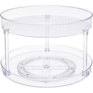imageAmazon Basics Clear Lazy Susan Turntable Organizer 12Inch 2Pack12 Diameter