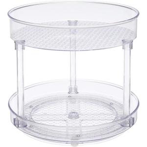imageAmazon Basics Clear Lazy Susan Turntable Organizer 12Inch 2Pack9 Diameter
