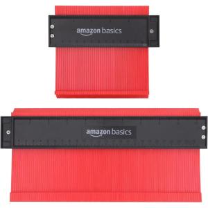 imageAmazon Basics Contour Gauge Set of 2 5inch and 10inch Profile 10inch dimensions 102 x 51 x 08 inches 5inch dimensions 5 x 51 x 08 inches LxWxH