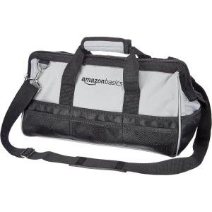 imageAmazon Basics Durable WearResistant Base Tool Small Standard Bag with Strap 12 Inch Black ampamp GrayLarge Standard Bag