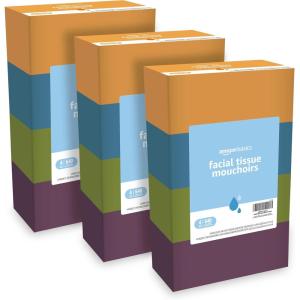 imageAmazon Basics Facial Tissue 2Ply 160 Tissues per Box 4 Boxes 640 total Previously Solimo160 Count Pack of 12