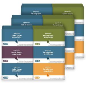 imageAmazon Basics Facial Tissue 2Ply 160 Tissues per Box 4 Boxes 640 total Previously Solimo160 Count Pack of 18