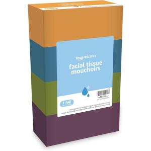 imageAmazon Basics Facial Tissue 2Ply 160 Tissues per Box 4 Boxes 640 total Previously Solimo160 Count Pack of 4