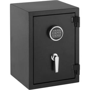 imageAmazon Basics Fire Resistant Security Safe with Programmable Electronic Keypad Secure Valuables and Important Documents 1693quotW x 138quotD x 2598quotH 21 Cubic Feet Black124 Cubic Feet