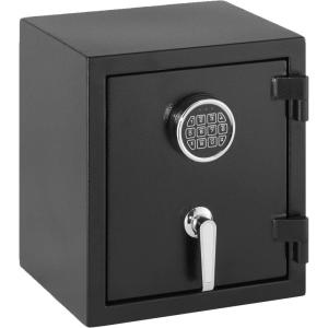 imageAmazon Basics Fire Resistant Security Safe with Programmable Electronic Keypad Secure Valuables and Important Documents 1693quotW x 138quotD x 2598quotH 21 Cubic Feet Black083 Cubic Feet