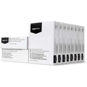 imageAmazon Basics Multipurpose Copy Printer Paper 20 lb 85 x 11 Inches 3 Reams 1500 Sheets 92 Bright White8 Reams  4000 Sheets
