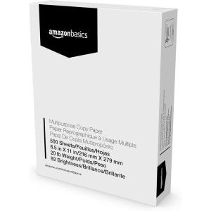 imageAmazon Basics Multipurpose Copy Printer Paper 20 lb 85 x 11 Inches 3 Reams 1500 Sheets 92 Bright WhiteTruckload  42M Sheets