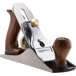 imageAmazon Basics No4 Adjustable Universal Precision Smoothing Bench Hand Plane with 2Inch Blade and Wooden Handles Brown