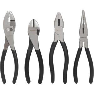 imageAmazon Basics Pliers Set Hand Tools for Precision Set of 4 Black and Silver