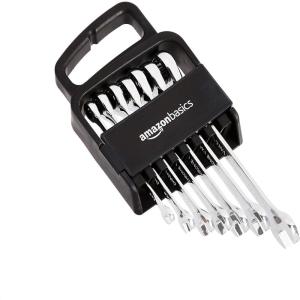 imageAmazon Basics Ratcheting Combination Wrench Set  Metric 7PieceChrome