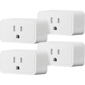 imageAmazon Basics Smart Plug Works with Alexa Only 24 GHz WiFi No Hub Required 4Pack White4 Pack