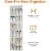 imageAmazon Basics 24 Medium Pocket OvertheDoor Hanging Shoe Organizer Light GreyLight Grey