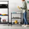 imageAmazon Basics 2Shelf Stackable Storage 133quot D x 232quot W x 222quot H BlackBlack