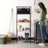imageAmazon Basics 2Shelf Stackable Storage 133quot D x 232quot W x 222quot H BlackBlack