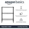 imageAmazon Basics 2Shelf Stackable Storage 133quot D x 232quot W x 222quot H BlackBlack