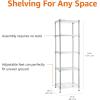 imageAmazon Basics 2Shelf Stackable Storage 133quot D x 232quot W x 222quot H BlackChrome