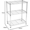 imageAmazon Basics 2Shelf Stackable Storage 133quot D x 232quot W x 222quot H BlackChrome