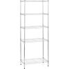 imageAmazon Basics 2Shelf Stackable Storage 133quot D x 232quot W x 222quot H BlackChrome