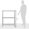 imageAmazon Basics 2Shelf Stackable Storage 133quot D x 232quot W x 222quot H BlackChrome