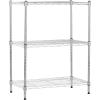 imageAmazon Basics 2Shelf Stackable Storage 133quot D x 232quot W x 222quot H BlackChrome