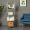 imageAmazon Basics 2Shelf Stackable Storage 133quot D x 232quot W x 222quot H BlackChrome