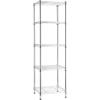 imageAmazon Basics 2Shelf Stackable Storage 133quot D x 232quot W x 222quot H BlackChrome