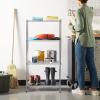 imageAmazon Basics 2Shelf Stackable Storage 133quot D x 232quot W x 222quot H BlackChrome