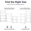 imageAmazon Basics 2Shelf Stackable Storage 133quot D x 232quot W x 222quot H BlackChrome