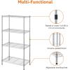 imageAmazon Basics 2Shelf Stackable Storage 133quot D x 232quot W x 222quot H BlackChrome
