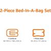 imageAmazon Basics 3 Piece Microfiber Kids Comforter and Pillow Sham Set FullQueen Red SolidBright Orange