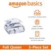 imageAmazon Basics 3 Piece Microfiber Kids Comforter and Pillow Sham Set FullQueen Red SolidDinosaurs
