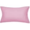 imageAmazon Basics 3 Piece Microfiber Kids Comforter and Pillow Sham Set FullQueen Red SolidLight Pink