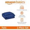 imageAmazon Basics 3 Piece Microfiber Kids Comforter and Pillow Sham Set FullQueen Red SolidNavy