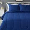 imageAmazon Basics 3 Piece Microfiber Kids Comforter and Pillow Sham Set FullQueen Red SolidNavy