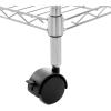 imageAmazon Basics 3Shelf Adjustable Heavy Duty Storage Shelving Unit on 2 PP Plastic Wheel Casters Metal Organizer Wire Rack 232quot L x 134quot W x 3275quot H ChromeChrome