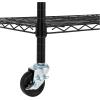 imageAmazon Basics 3Shelf Adjustable Heavy Duty Storage Shelving Unit on 2 PP Plastic Wheel Casters Metal Organizer Wire Rack 232quot L x 134quot W x 3275quot H ChromeBlack