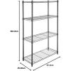 imageAmazon Basics 3Shelf Adjustable Heavy Duty Storage Shelving Unit on 2 PP Plastic Wheel Casters Metal Organizer Wire Rack 232quot L x 134quot W x 3275quot H ChromeBlack
