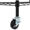 imageAmazon Basics 3Shelf Adjustable Heavy Duty Storage Shelving Unit on 2 PP Plastic Wheel Casters Metal Organizer Wire Rack 232quot L x 134quot W x 3275quot H ChromeBlack