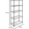 imageAmazon Basics 3Shelf Adjustable Heavy Duty Storage Shelving Unit on 2 PP Plastic Wheel Casters Metal Organizer Wire Rack 232quot L x 134quot W x 3275quot H ChromeBlack