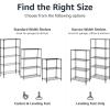 imageAmazon Basics 5Shelf Adjustable Heavy Duty Steel Wire Rack Storage Shelving Organizer for Kitchen Garage 36quot L x 14quot W x 72quot H BlackBlack