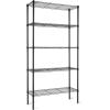 imageAmazon Basics 5Shelf Adjustable Heavy Duty Steel Wire Rack Storage Shelving Organizer for Kitchen Garage 36quot L x 14quot W x 72quot H BlackBlack