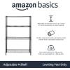 imageAmazon Basics 5Shelf Adjustable Heavy Duty Steel Wire Rack Storage Shelving Organizer for Kitchen Garage 36quot L x 14quot W x 72quot H BlackBlack